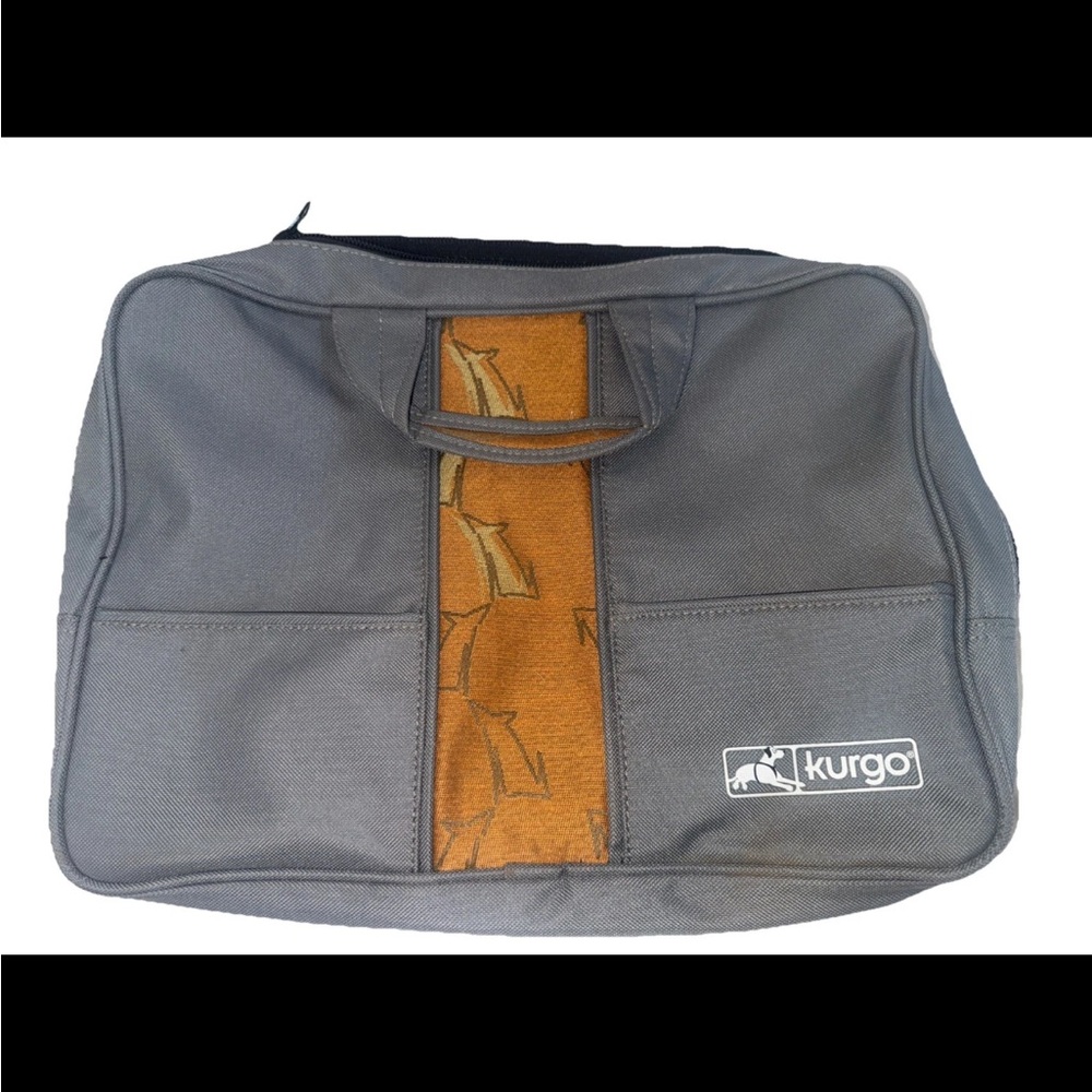 Kurgo Dog Pet Supplies Travel Zipper Bag Grey With Dog Pattern